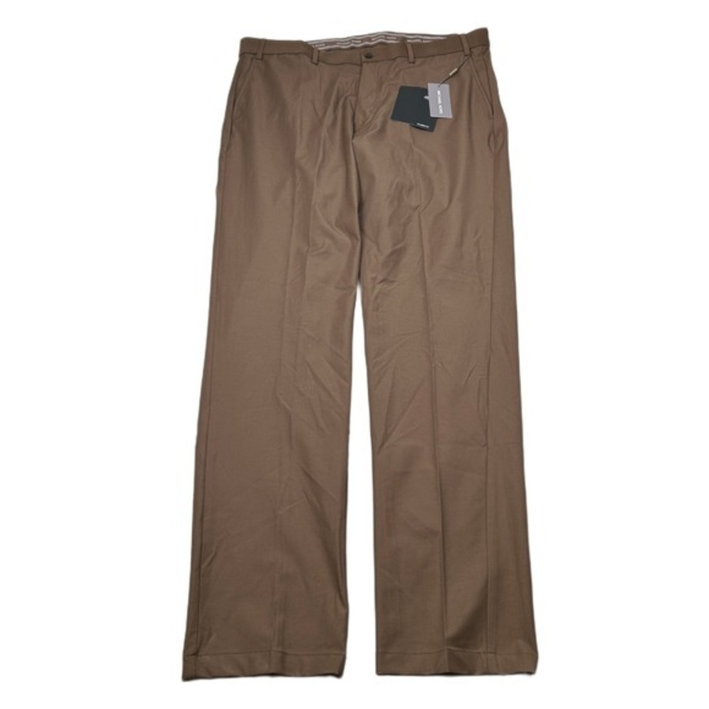 Michael Kors Performance Dress Pants Mens 38x34 Light Brown Classic Fit Fall NEW